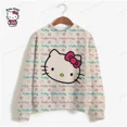 thumbnail image 2 of Sudadera con capucha fina y elegante de HELLO KITTY Harajuku para mujer, estilo coreano, holgada, estilo urbano, con dibujos animados, tallas S a 3XL, 2 of 5