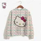 thumbnail image 2 of Sudadera con capucha fina y elegante de HELLO KITTY Harajuku para mujer, estilo coreano, holgada, estilo urbano, con dibujos animados, tallas S a 3XL, 2 of 5