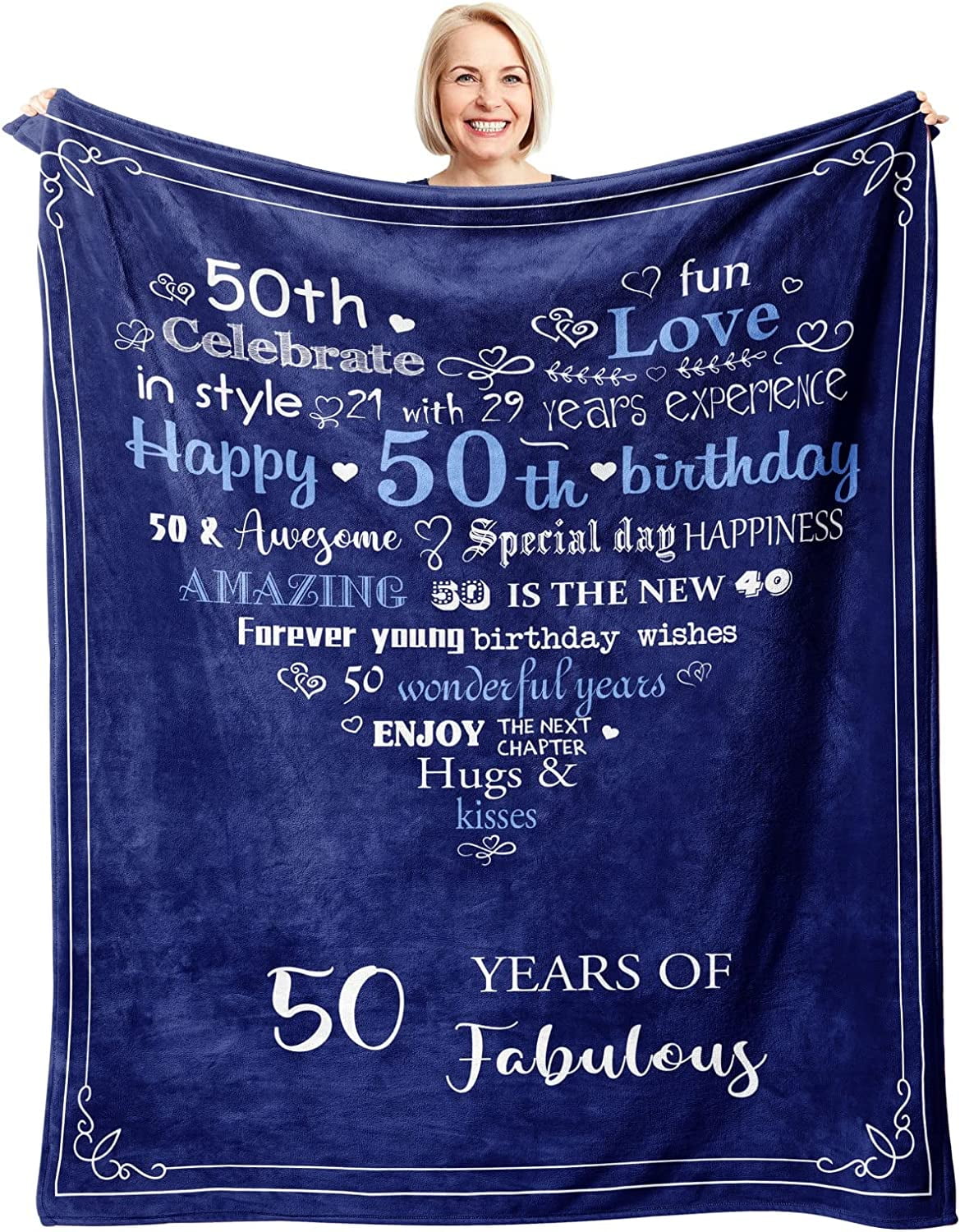 50Th Birthday Gifts For Women/Men 1972, Happy 50Th Birthday Gift Blanket  60''X50'', Best Gifts For 50Th Birthday, 50 Years Old Birthday Gift For  Husband Wife Parents Friends, Turning 50 Gifts - Walmart.com