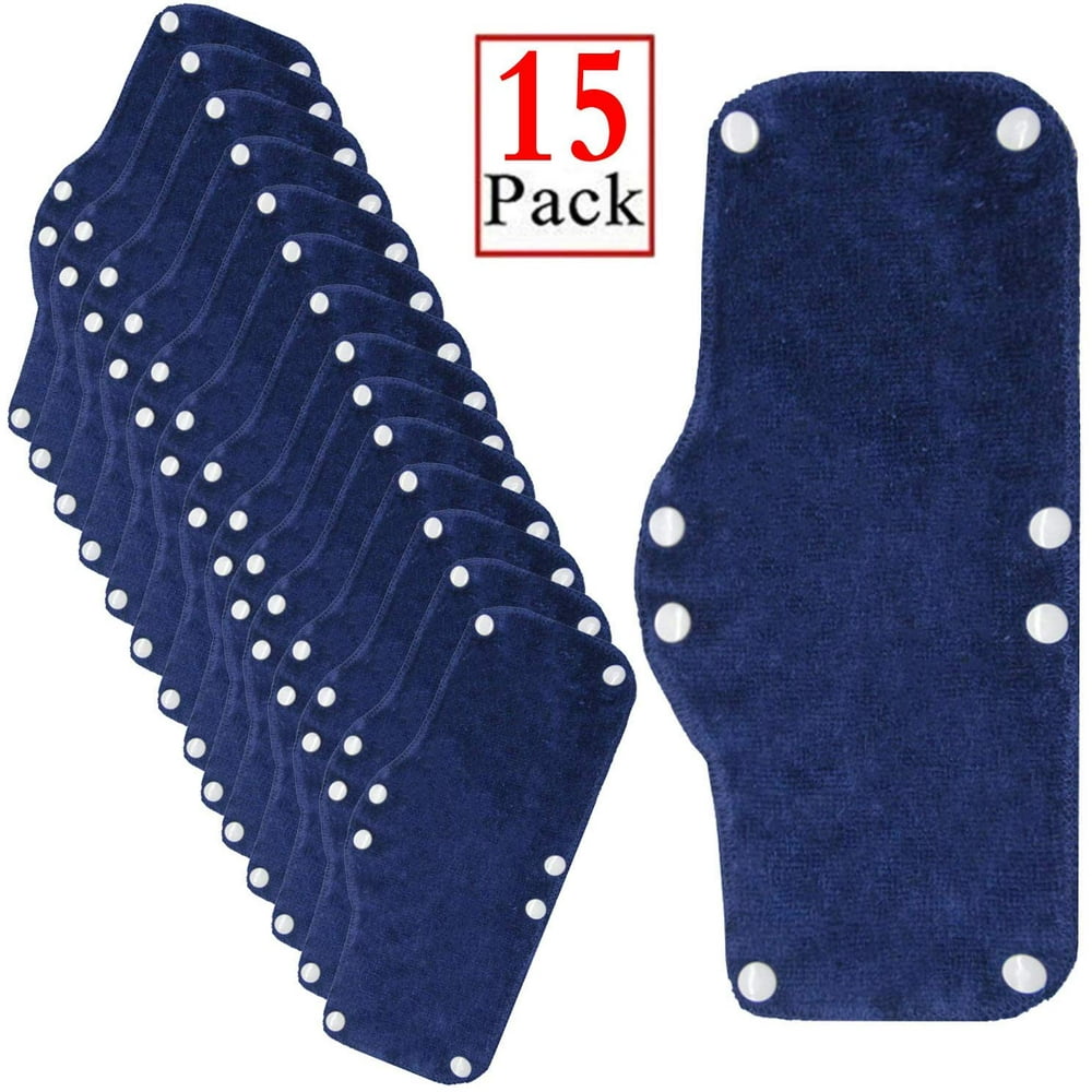 15 Pack Cotton Washable Hard Hat Sweatband Reusable Snap on Sweat Band