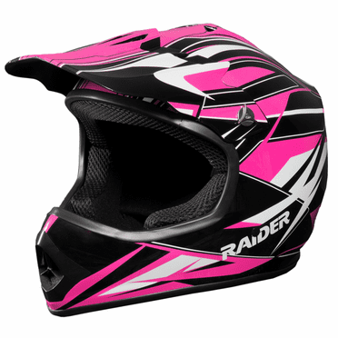 Raider Motocross RX1 Open Face Helmet DOT Approved - Pink - XL ...