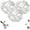 3pcs, variant on Glass Ball Floral Stem Holder, with Artistic Twisted Design, 2"x2.4" Round Glass Flower Arrangement Frog, Small Clear Bud Vase for Aesthetic Room Decor, Wedding Centerpieces & Home Accents (1pc)