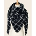 thumbnail image 1 of Scarf Plaid Print Fringed, 1 of 3