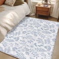 thumbnail image 4 of Light Blue Dandelion Area Rugs 2.7'x5', Washable Small Throw Rugs for Kitchen Bedroom, Spring Flowers Modern Minimalist Indoor Outdoor Rug Non-Slip Low Pile Carpet Runner Reversible Floor Mats, 4 of 8