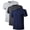 Crewneck Navy/Dark Grey/Light Gray, variant on Men's Undershirts Bamboo Moisture-Wicking Crewneck T Shirts, Slim Fit Stretch Soft Tees for Men, 3 or 6 Pack(White, 2XL)