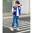 thumbnail image 4 of Aideaone Kids Baseball Jackets Boys Button up Toddler School Varsity Uniform Casual Sport Coat for Toddler Boy 3-6T, 4 of 7