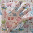 thumbnail image 3 of Cartoon Tulle Curtains with Rod Pocket, Toys Teddy Bear Rabbit Bunny Birthday Girls Cheerful Design, Sheer Drape for Wedding Party 2 Panels, 7 Sizes, Pale Pink Blue Rose, by Ambesonne, 3 of 3