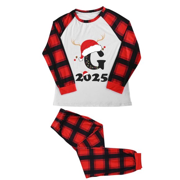 RXMEKW Christmas Pajamas Set for Women, Long Sleeve Solid Color Top and Pants, Family Matching Holiday Home Outfit, Soft Polyester Lounge Set
