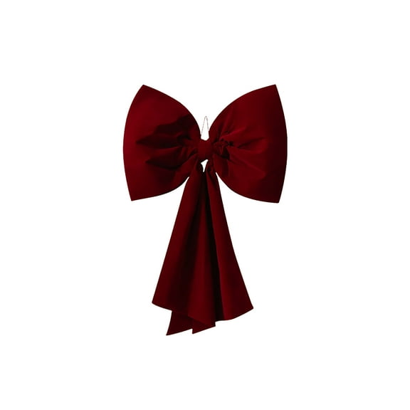 Christmas Decorations - Christmas Bows-43x31 Inches Large Red Velvet Christmas Tree Topper - Burgundy Ribbon Gift Bows - Xmas Decor for Indoor Outdoor Home Wreaths Mantle Front Door Porch Wedding