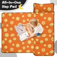 thumbnail image 4 of Football and Basketball Orange Pattern Teens Toddler Nap Mat with Pillow, Sleeping Mat Bag for Preschool Daycare 51"x22", 4 of 6