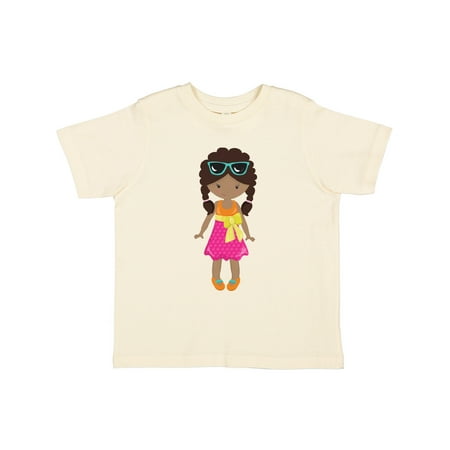 

Inktastic African American Girl Fashion Girl Pink Skirt Gift Toddler Toddler Girl T-Shirt