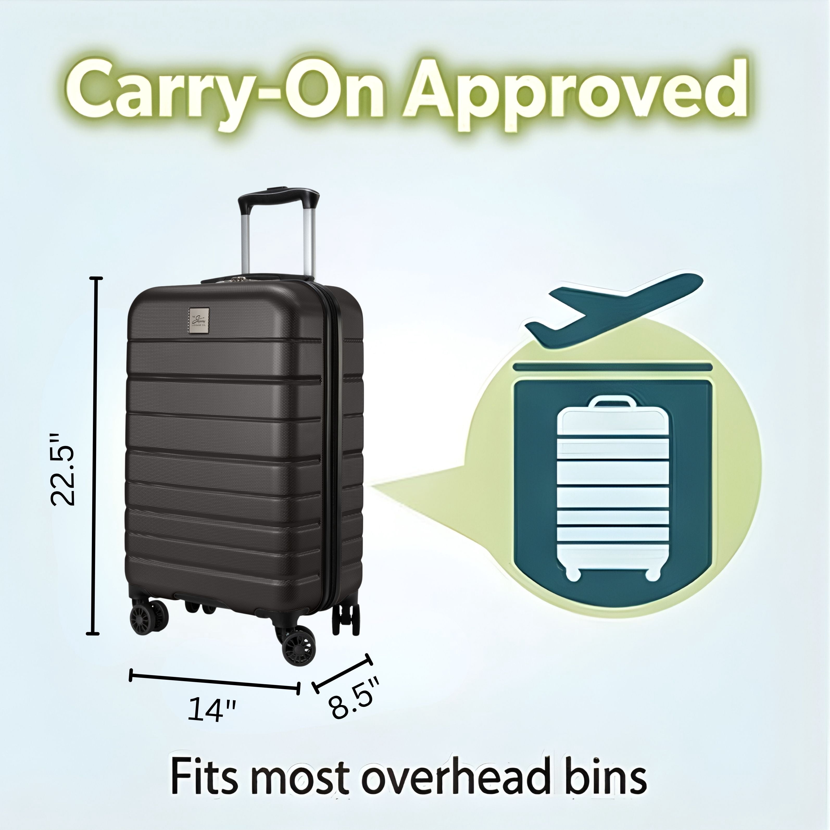 Skyway Luggage Epic 2.0 20" Hardside 8-Wheel Carry-On Spinner