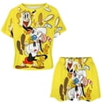 thumbnail image 2 of Brothers Cuphead Mugman Summer Home Suit For Womens Short-Sleeved Pajama Set 2pcs Loungewear Soft Sleepwear T-Shirts Tee Shirt Top And Short Sleeping Pants, 2 of 8