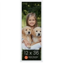 12x36 Contemporary White Satin Picture Frame