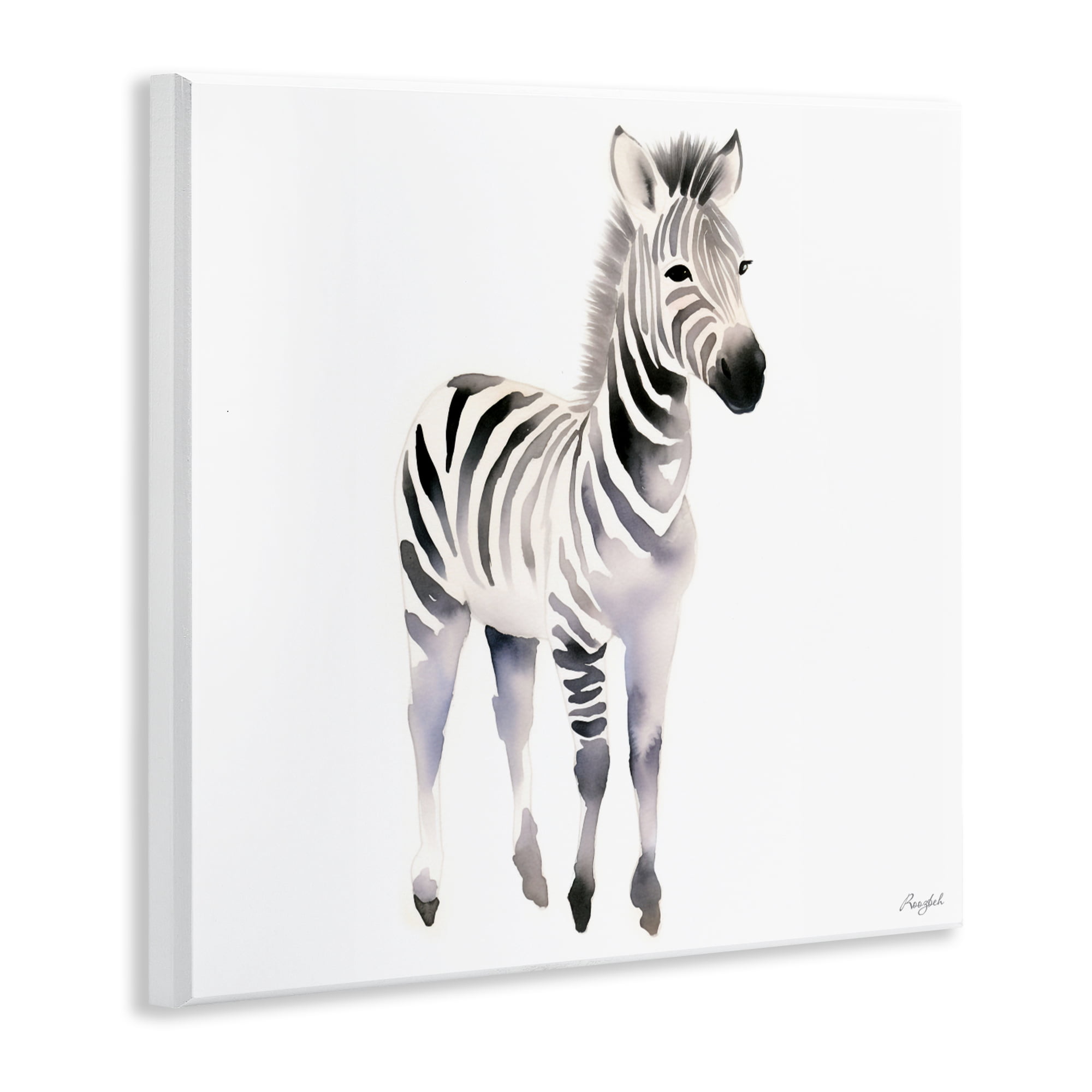Stupell Industries Minimal Zebra Foal Wall Plaque Art, design by Roozbeh