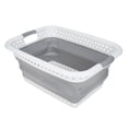 thumbnail image 1 of Open Box Camco LG Plastic Collapsible Laundry Basket Handles for Storage White, 1 of 8