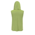 thumbnail image 2 of Xfvqtps Mens Sleeveless Tops with Face Neck Mask Hoodie Pullover Cooling Sun Protection Solid Color Breathable Lightweight Summer Shirts Green-03, 2 of 8