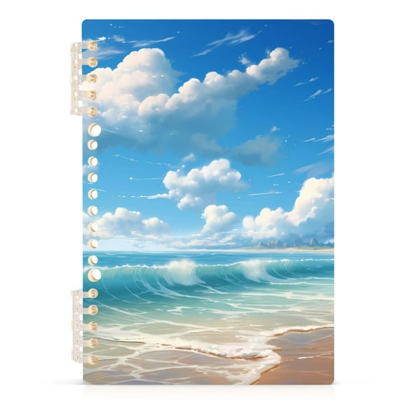 Blue Sky and Sea Spiral Journal Notebook College Ruled Notebook 8.3" x 5.7" A5 Lined Thick Paper Page