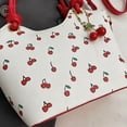 thumbnail image 2 of Hfppkn Cherry Print PU Leather Tote Bag Detachable Strap Crossbody Handbag for Work Travel 23x17x9cm Red, 2 of 7