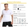 thumbnail image 5 of VASLANDA Men Body Shaper Slimming Vest Tight Tank Top Compression Shirt Tummy Control Underwear Moobs Binder, 5 of 6