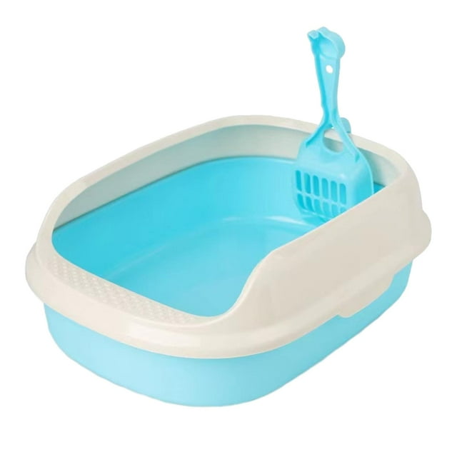 Esquirla Cat Li Box Durable Cat Li Container Cat Toilet Easily Clean Practical Ca Blue