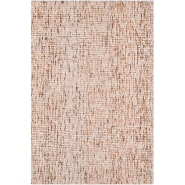 SAFAVIEH Abstract Delia Distressed Wool Area Rug, Beige/Rust, 2' x 3'