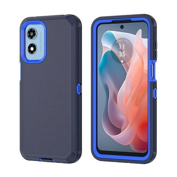 TASHHAR Moto G Play 2024 Case Military Grade Double Layer Drop Resistant Durable for Motorola G Play 2024 Phone - Pink