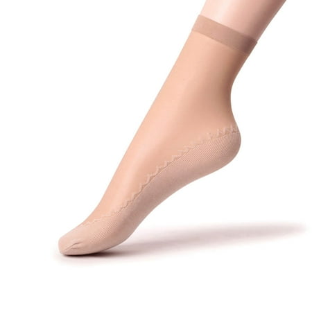 

Women Ankle Socks Ultra-thin Elastic Silk Short Silky Stockings