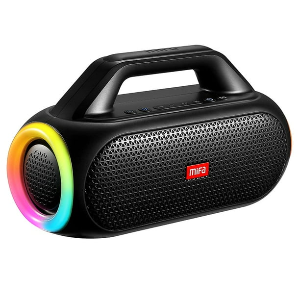 Mifa WildBox Altavoz Bluetooth 60W Bluetooth 5.3 Altavoces inalámbricos con tecnología BassUp IPX7 Altavoz impermeable para acampar Tan Jianjun unisex
