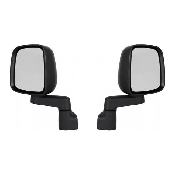 For Jeep Wrangler 2003 04 05 2006 Door Mirror Driver and Passenger Side | Pair | Manual | Non-Heated | Textured | Replacement For 55395061AD, 55395060AD | CH1320259, CH1321259