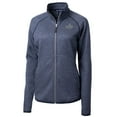 thumbnail image 2 of Women's Cutter & Buck Heather Navy Old Dominion Monarchs Mainsail Sweater-Knit Full-Zip Jacket, 2 of 3