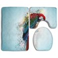 thumbnail image 1 of Juego de Alfombras de Baño ABPHQTO Tropical Guacamayo Loro 3 Piezas 18x30 18x14 18x14,7, 1 of 2