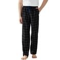 thumbnail image 2 of Onimisc Mens Pajama Pants Flannel Plaid Cotton Sleep Lounge Pants Warm Sleepwear Pants PJ Bottoms with Pockets and Button Fly, 1 Pack, 2 of 6
