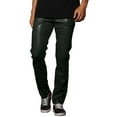 thumbnail image 5 of Unique Bargains Men's Faux Leather Pants Slim Fit Solid Nightclub Disco Trousers 30 Black, 5 of 6