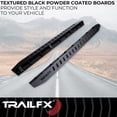 thumbnail image 2 of TrailFX Running Board ORB003 TFX Overland Running Board; Tube; Bolt On; Powder Coated; Matte Black; Steel; With Two Step Area Per Bar, 2 of 9