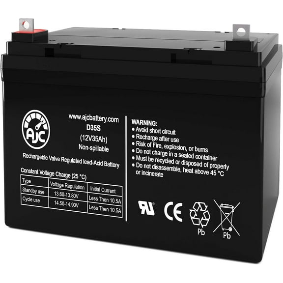 AJC Battery Compatible with Bright Way Group BW 12350 NB 12V 35Ah Sealed Lead Acid Battery