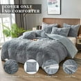 BLEUM CADE Luxury Fluffy Fuzzy Queen Bedding Comforter Set?4 Pieces