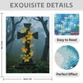 thumbnail image 3 of Diamond Art Kits for Adults - 5d Floral Cross Misty Forest Scene Diamond Painting for Adults, Diamond Art for Adults Beginners, Diamond Painting Kits for Adults for Home Wall Decor, 3 of 7