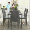 thumbnail image 4 of Cvortll Dining Table Set for 6, Tempered Glass Kitchen Table Sets with Chairs, 7-Pieces Modern Dining Room Set for Small Space, Apartment, Grey, 4 of 9