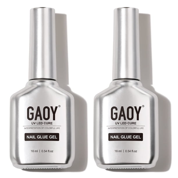 Pegamento de uñas GAOY Gel X 16 ml 2 en 1 para uñas acrílicas con capa base