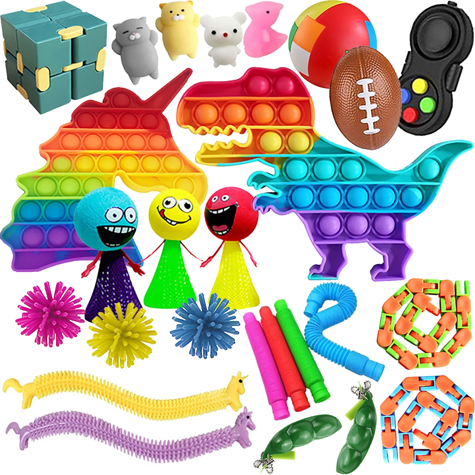 Skylety 20 Pieces Fidget Bike Chain Flippy Chain Toys for ADHD Stress Relief Finger Toys Fidget Flippy Key Chains for Adults and Teens 
