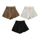 thumbnail image 5 of Jumpingount Pantalones cortos casuales Ropa de mujer Pantalones sueltos Mano de obra fina Diseño elegante Traje de verano ajustable A-line Lady Prendas para la parte inferior del cuerpo Negro L, 5 of 6
