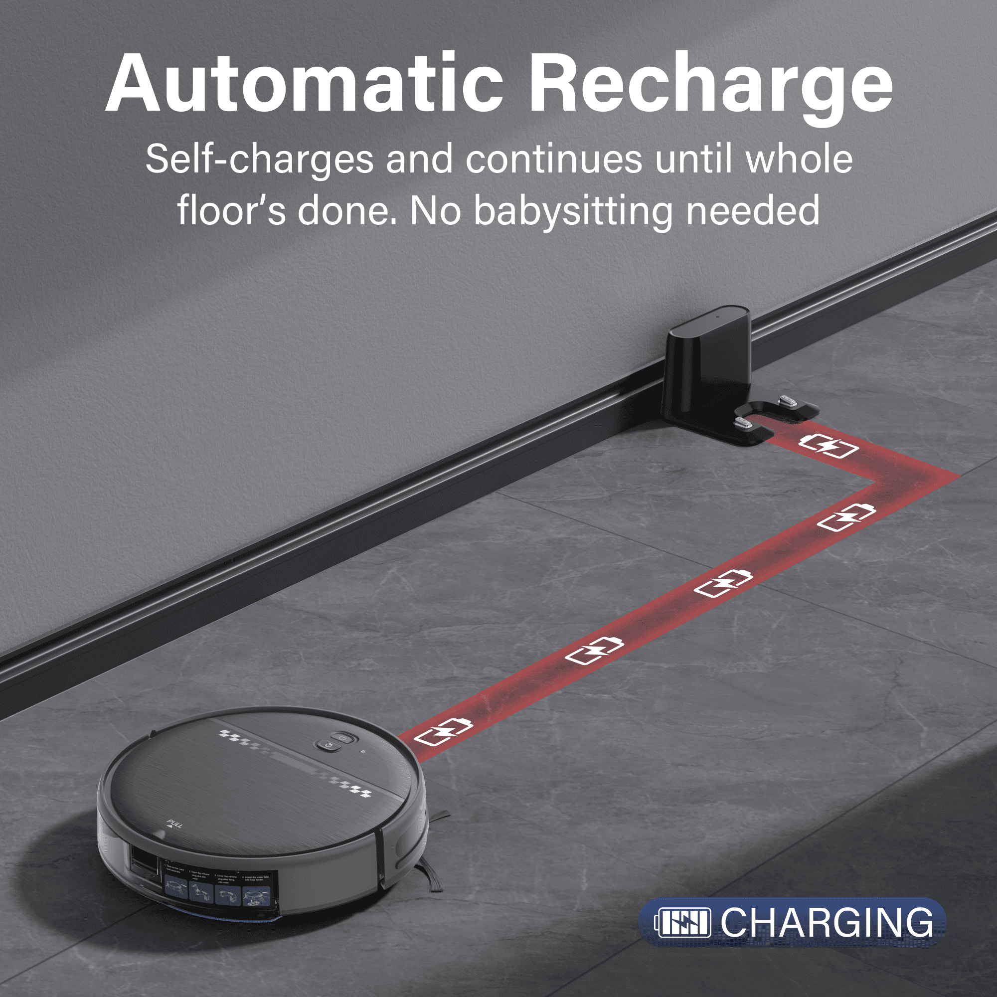 ONSON BR151 Robot Vacuum Cleaner, Robot Vacuum and Mop Combo Compatible with Alexa, Blue