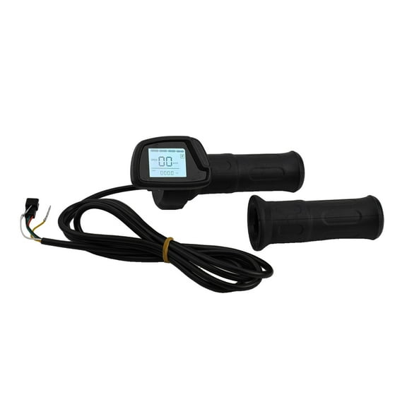 36-60V E-Bike Handlebar Throttle 5Pin Interface Throttle With Lcd Display For E-Bike E-Scooter Speed Control Thumb Accelerator