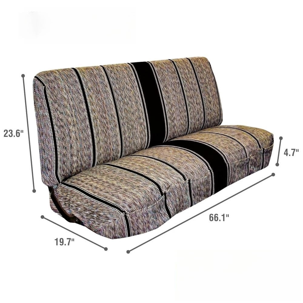 Universal Baja Saddle Blanket Bench Full Size Seat Cover Fits Ford, Chevrolet, Dodge, and Full Size Pickup Trucks (Red)