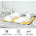 thumbnail image 7 of FREEAMG Bee Honeycomb Hexagon Dish Drying Mat for Kitchen Counter 18 x 24 inch , Microfiber Multi-Purpose Counter Rack Sink Drainer Pad, 7 of 7