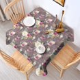 thumbnail image 2 of Pioneer Flower Floral Print Pattern Square Tablecloth,Waterproof Square Table Cover,Wipeable Spillproof Washable Table Cover for Home Kitchen Party Decor 52"x52"(132x132cm), 2 of 6
