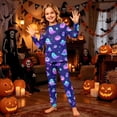 thumbnail image 2 of Mfakffe Halloween Family Matching Loungewear Set Long Sleeve Tops and Pants Sleepwear Ghost and Pumpkin Print Soft Pajamas for Holiday Party, 2 of 6