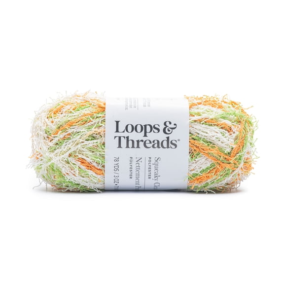 Squeaky Clean Prints Yarn by Loops & Threads - Yarn for Knitting - Crochet - Weaving - and Arts & Crafts - Fresh - Polyester - 3 oz