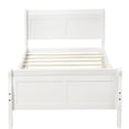 thumbnail image 3 of White Twin Size Wood Platform Bed with Sleigh Headboard and Footboard, Underbed Storage Space, No Box Spring Needed, Easy Assembly, 3 of 10